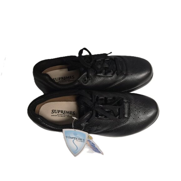 Supremes by Softspots Black Leather Shoes 10.5N Classic - Picture 2 of 9